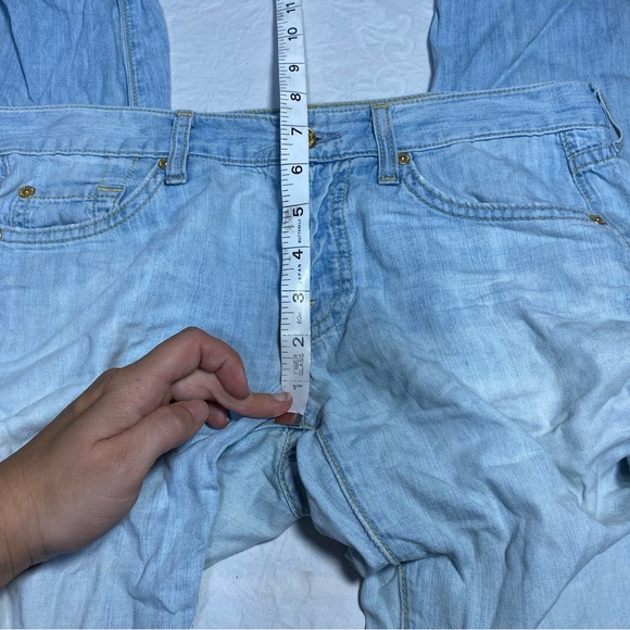 7 for All Mankind Lightweight Jeans LowRise Light Wash Josefina Skinny Boyfriend - Picture 10 of 15